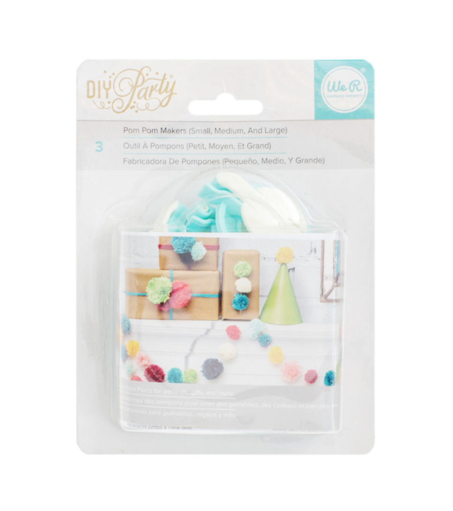 We R Memory Keepers Pom Pom Maker DIY Party Basic Tools (3pcs) (660788) We R Memory Keepers Pom Pom Maker DIY Party Basic Tools (3pcs) (660788)