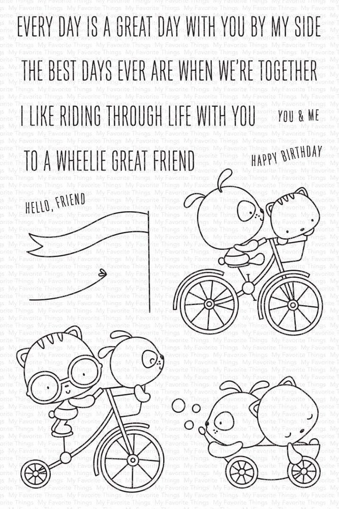 My Favorite Things Wheelie Great Friend Clear Stamps (CS-551)