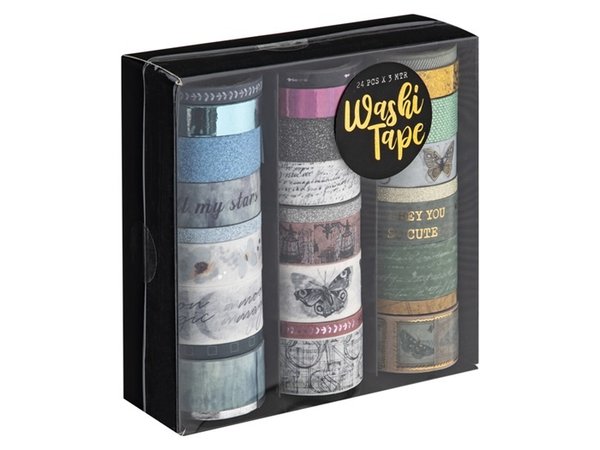 Craft Sensations Washi Tape In Box 24pcs (CR0411/21GE) Craft Sensations Washi Tape In Box 24pcs (CR0411/21GE)