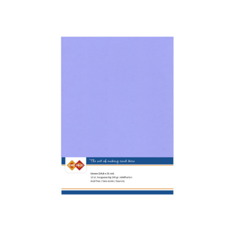 Card Deco Linen Cardstock Lavender 10 Vel A5 (LKK-A561)