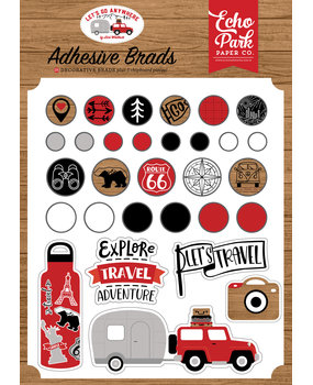Echo Park Let's Go Anywhere Adhesive Brads (LGA242020) Echo Park Let's Go Anywhere Adhesive Brads (LGA242020)