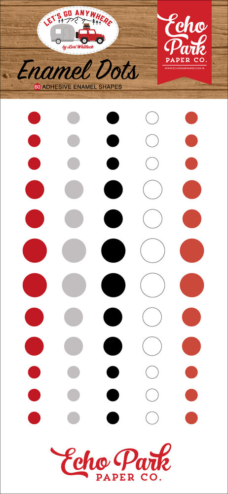 Echo Park Let's Go Anywhere Enamel Dots (LGA242028)