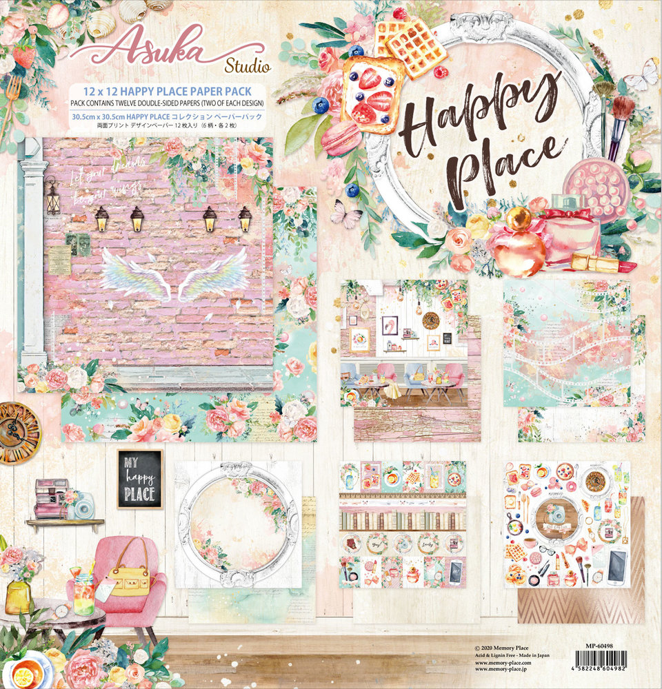 Memory Place Happy Place 12x12 Inch Paper Pack (MP-60498) Memory Place Happy Place 12x12 Inch Paper Pack (MP-60498)