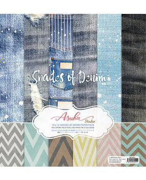 Memory Place Shades of Denim 12x12 Inch Paper Pack (MP-60551) Memory Place Shades of Denim 12x12 Inch Paper Pack (MP-60551)