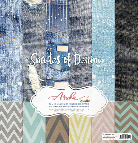 Memory Place Shades of Denim 12x12 Inch Paper Pack (MP-60551) Memory Place Shades of Denim 12x12 Inch Paper Pack (MP-60551)