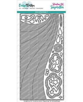 Carlijn Design Snijmallen Slimline Kaart 5 Regenboog (CDSN-0100)