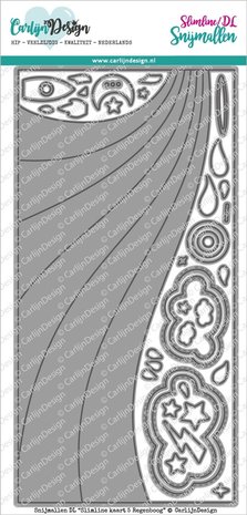 Carlijn Design Snijmallen Slimline Kaart 5 Regenboog (CDSN-0100)