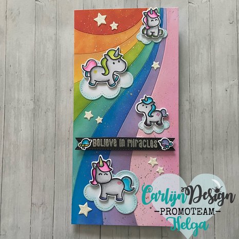 Carlijn Design Snijmallen Slimline Kaart 5 Regenboog (CDSN-0100)