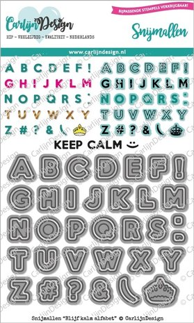Carlijn Design Snijmallen Alfabet Blijf Kalm (CDSN-0106) Carlijn Design Snijmallen Alfabet Blijf Kalm (CDSN-0106)