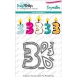 Carlijn Design Snijmallen Kaarsjes Cijfers 3 (CDSN-0109)