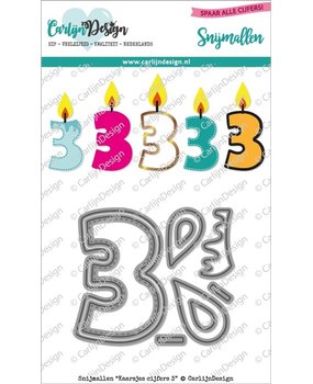 Carlijn Design Snijmallen Kaarsjes Cijfers 3 (CDSN-0109) Carlijn Design Snijmallen Kaarsjes Cijfers 3 (CDSN-0109)