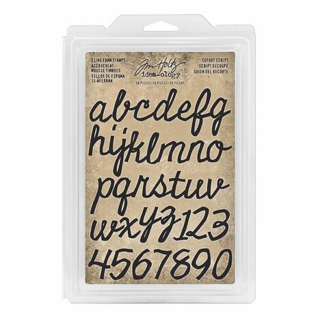 Idea-ology Tim Holtz Cling Foam Stamps Cutout Script (38pcs) (TH93701) Idea-ology Tim Holtz Cling Foam Stamps Cutout Script (38pcs) (TH93701)