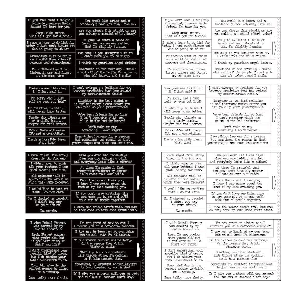 Idea-ology Tim Holtz Big Talk Snarky Stickers (88pcs) (TH93797)