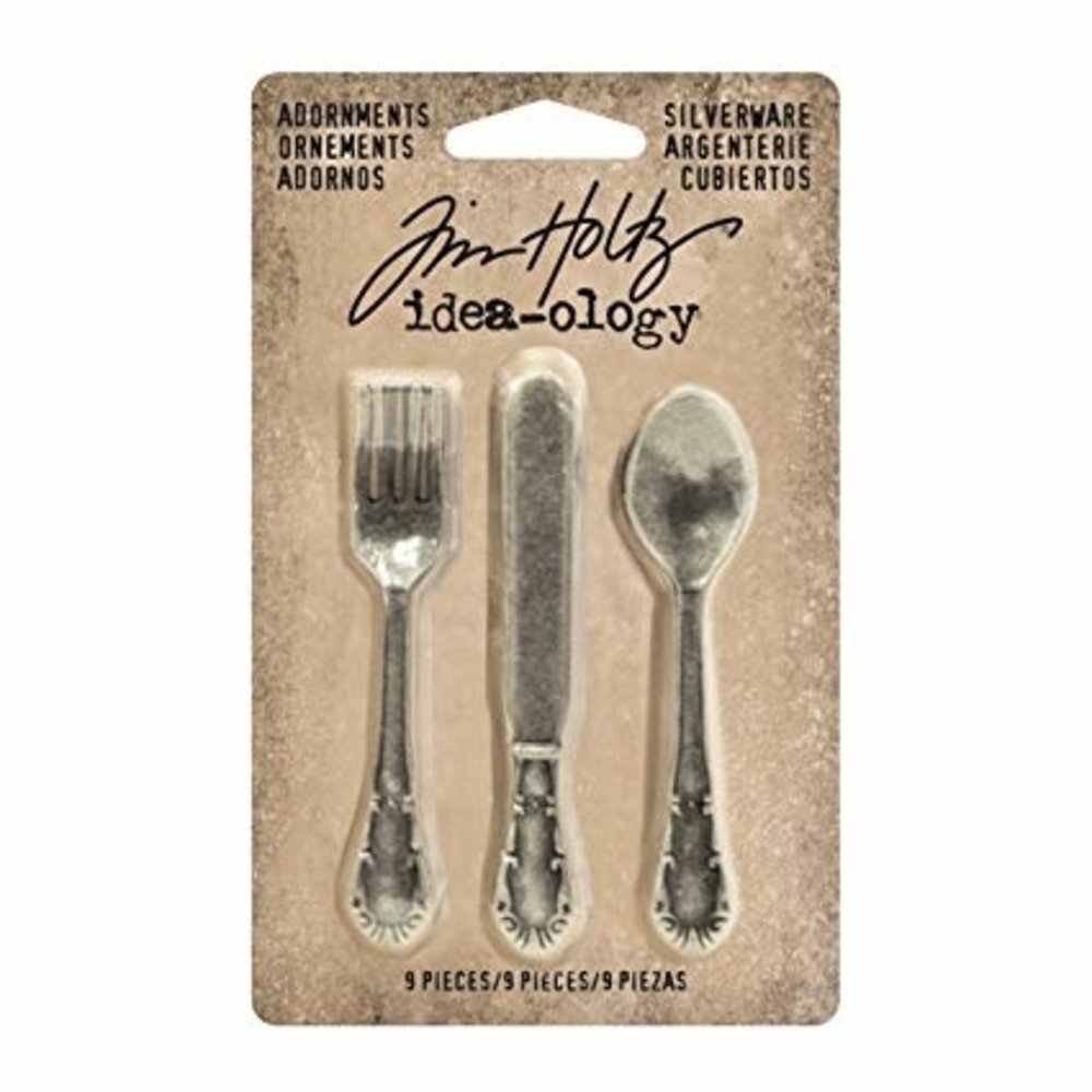 Idea-ology Tim Holtz Adornments Silverware (9pcs) (TH93254) Idea-ology Tim Holtz Adornments Silverware (9pcs) (TH93254)
