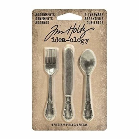 Idea-ology Tim Holtz Adornments Silverware (9pcs) (TH93254) Idea-ology Tim Holtz Adornments Silverware (9pcs) (TH93254)