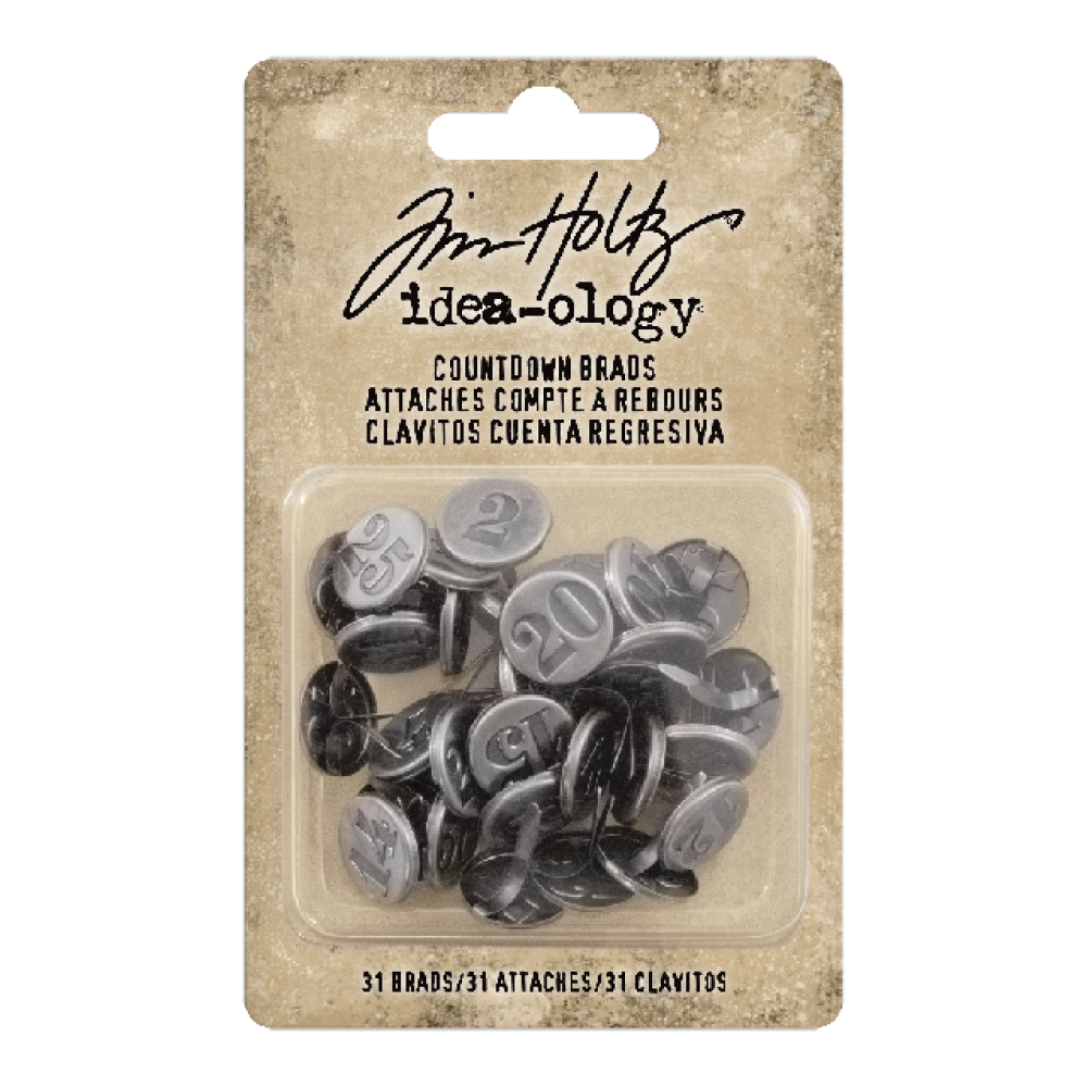 Idea-ology Tim Holtz Countdown Brads (31pcs) (TH93679) Idea-ology Tim Holtz Countdown Brads (31pcs) (TH93679)