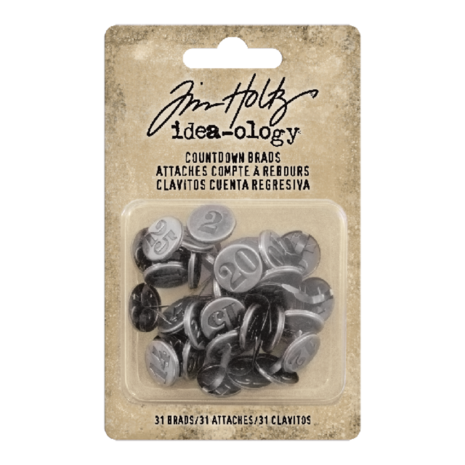 Idea-ology Tim Holtz Countdown Brads (31pcs) (TH93679) Idea-ology Tim Holtz Countdown Brads (31pcs) (TH93679)