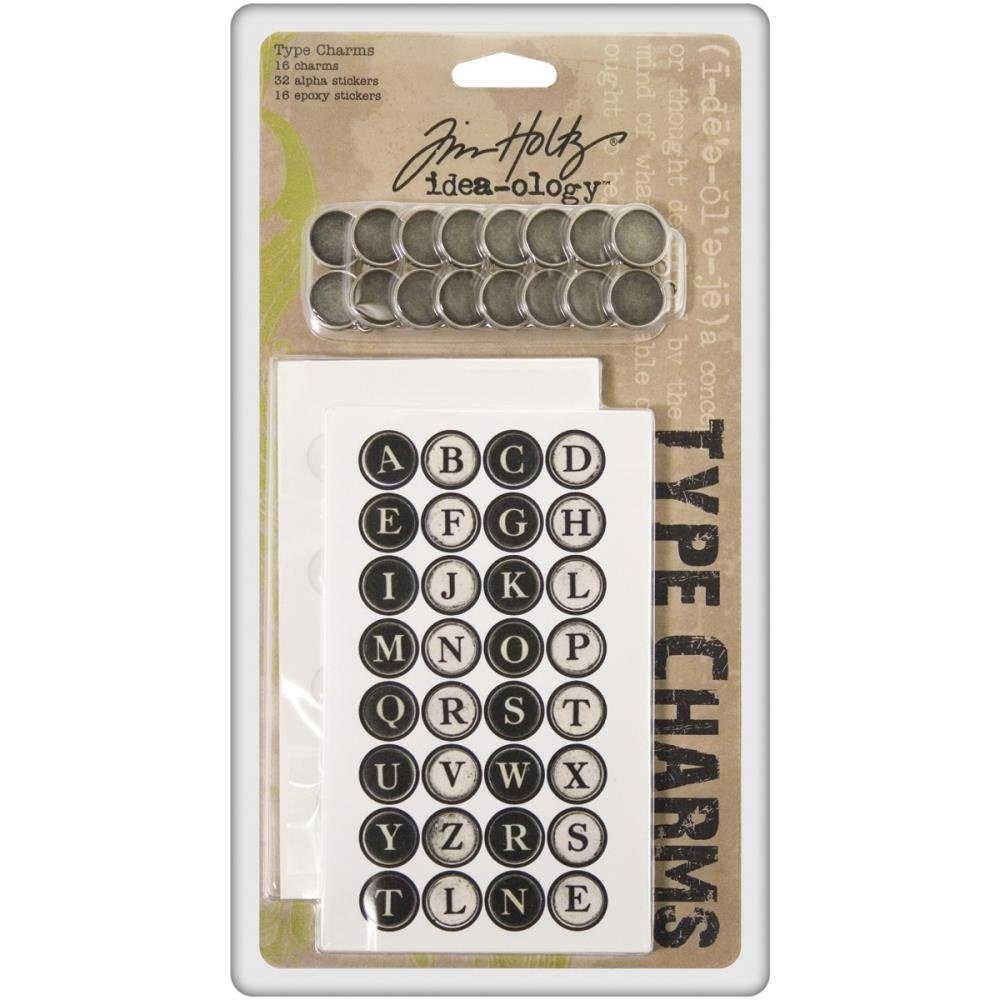Idea-ology Tim Holtz Type Charms (16pcs) (TH92819) Idea-ology Tim Holtz Type Charms (16pcs) (TH92819)