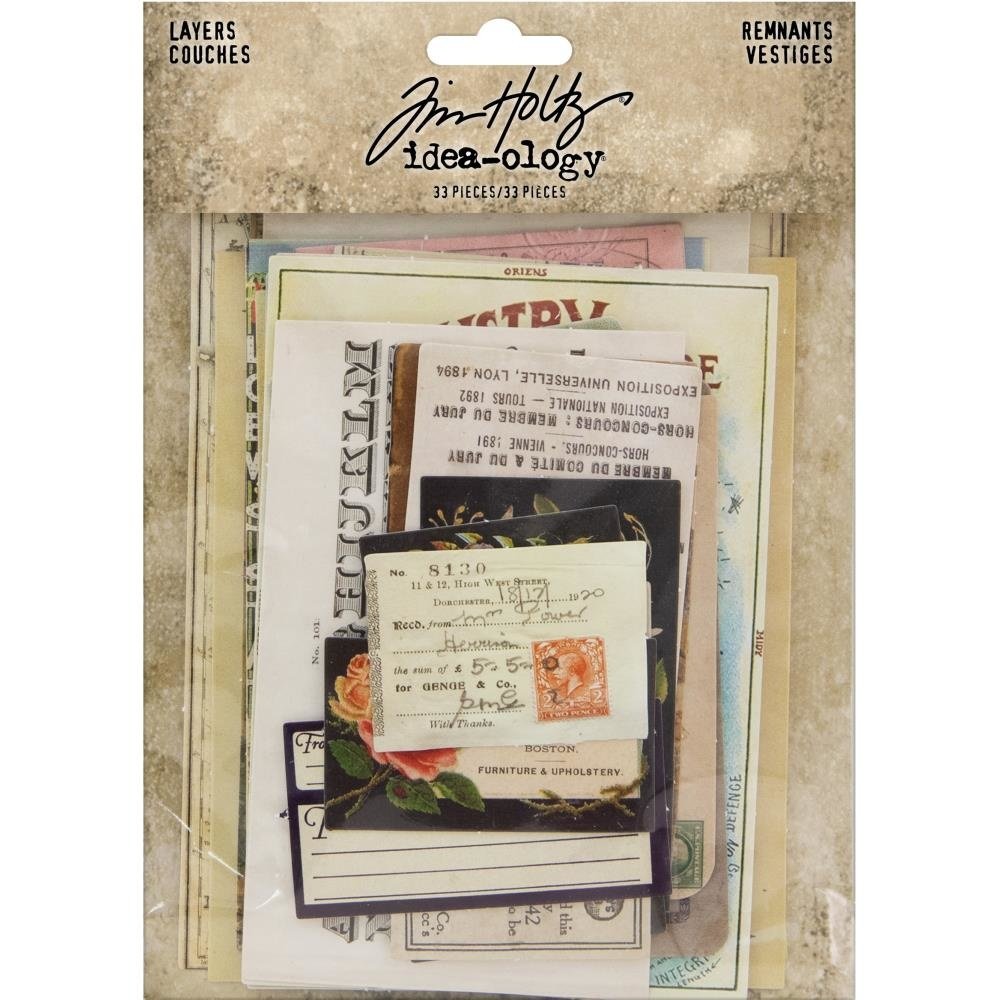 Idea-ology Tim Holtz Layers Renmants (33pcs) (TH93956) Idea-ology Tim Holtz Layers Renmants (33pcs) (TH93956)