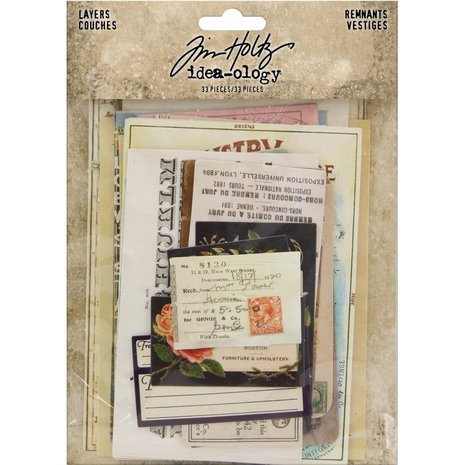 Idea-ology Tim Holtz Layers Renmants (33pcs) (TH93956) Idea-ology Tim Holtz Layers Renmants (33pcs) (TH93956)