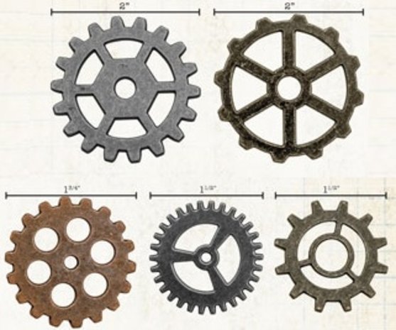 Idea-ology Tim Holtz Gadget Gears (5pcs) (TH93297)