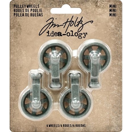 Idea-ology Tim Holtz Mini Pulley Wheels (4pcs) (TH93580) Idea-ology Tim Holtz Mini Pulley Wheels (4pcs) (TH93580)