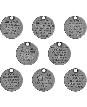 Idea-ology Tim Holtz Quote Tokens (8pcs) (TH93691)
