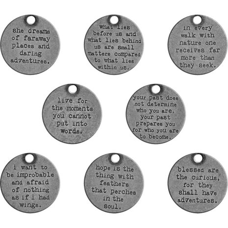 Idea-ology Tim Holtz Quote Tokens (8pcs) (TH93691)