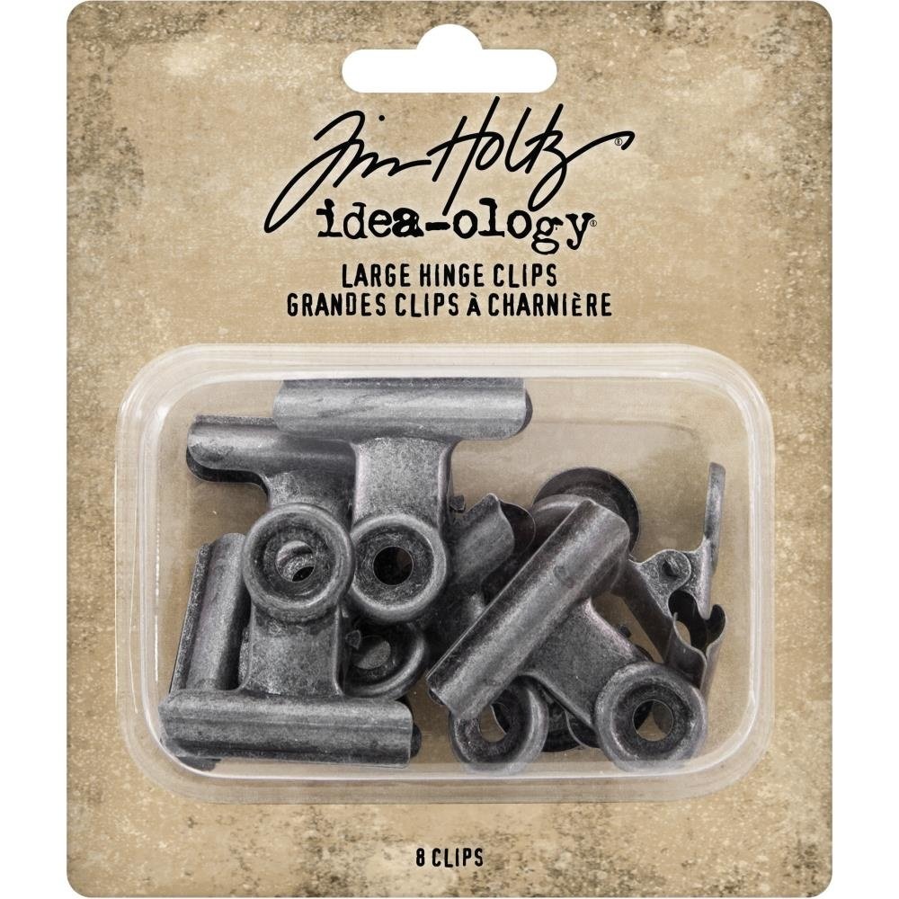 Idea-ology Tim Holtz Large Hinge Clips (8pcs) (TH93787) Idea-ology Tim Holtz Large Hinge Clips (8pcs) (TH93787)