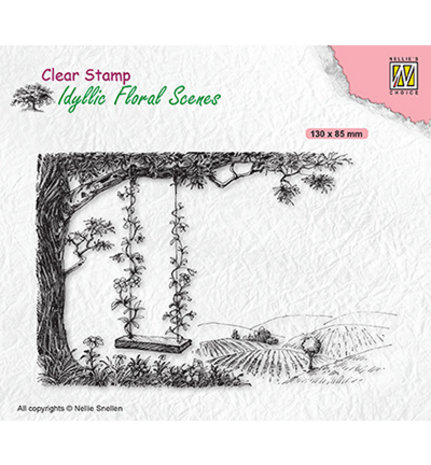 Nellie Snellen Clear Stamp Tree with swing (IFS035) Nellie Snellen Clear Stamp Tree with swing (IFS035)