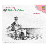 Nellie Snellen Clear Stamp Idyllic Floral Scenes Sea with lighthouse (IFS037)
