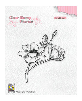 Nellie Snellen Blooming Branch Magnolia Clear Stamp (FLO028)