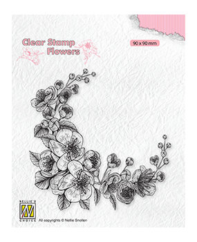 Nellie Snellen Blossom Corner Clear Stamp (FLO031)