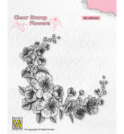 Nellie Snellen Blossom Corner Clear Stamp (FLO031)