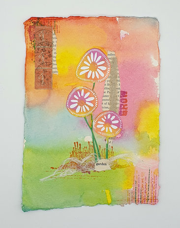 IndigoBlu Circle Flowers A6 Rubber Stamps (IND0757)