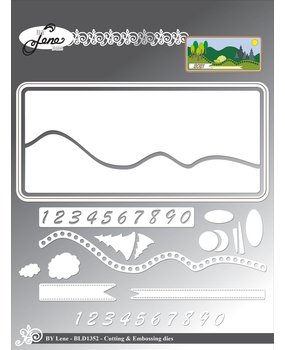 By Lene Metal Dies Slimline Slimcard Landscape (BLD1352) By Lene Metal Dies Slimline Slimcard Landscape (BLD1352)