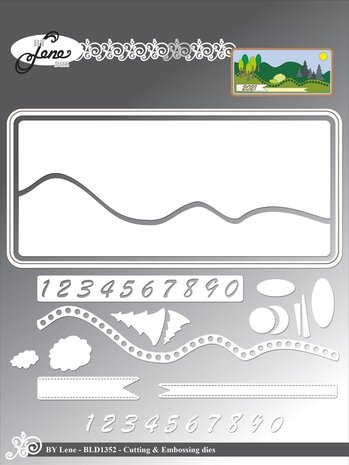 By Lene Metal Dies Slimline Slimcard Landscape (BLD1352) By Lene Metal Dies Slimline Slimcard Landscape (BLD1352)