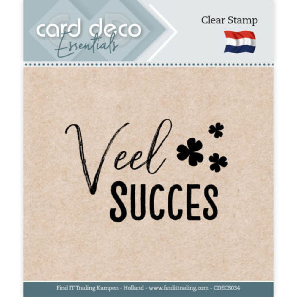 Card Deco Clear Stamp Veel Succes (CDECS034)