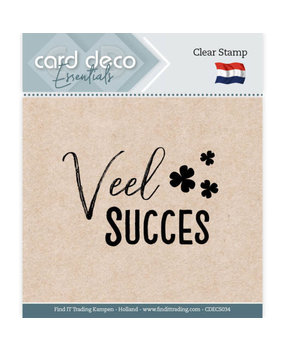 Card Deco Clear Stamp Veel Succes (CDECS034)