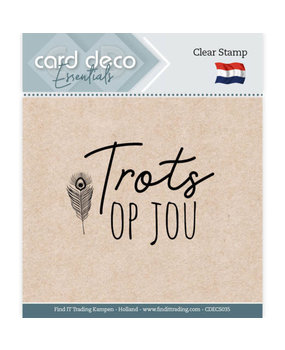 Card Deco Clear Stamp Trots Op Jou (CDECS035)