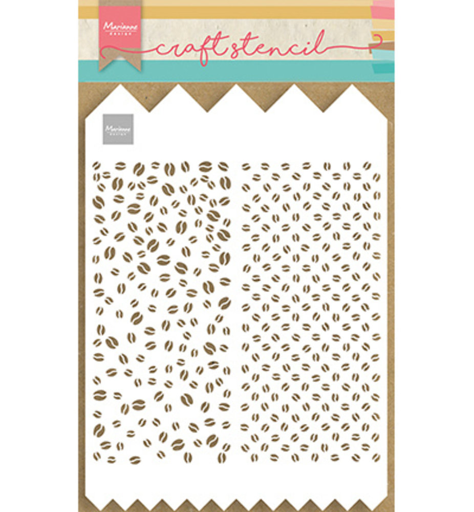 Marianne Design Masking Stencil Slimline Coffee Beans (PS8091) Marianne Design Masking Stencil Slimline Coffee Beans (PS8091)
