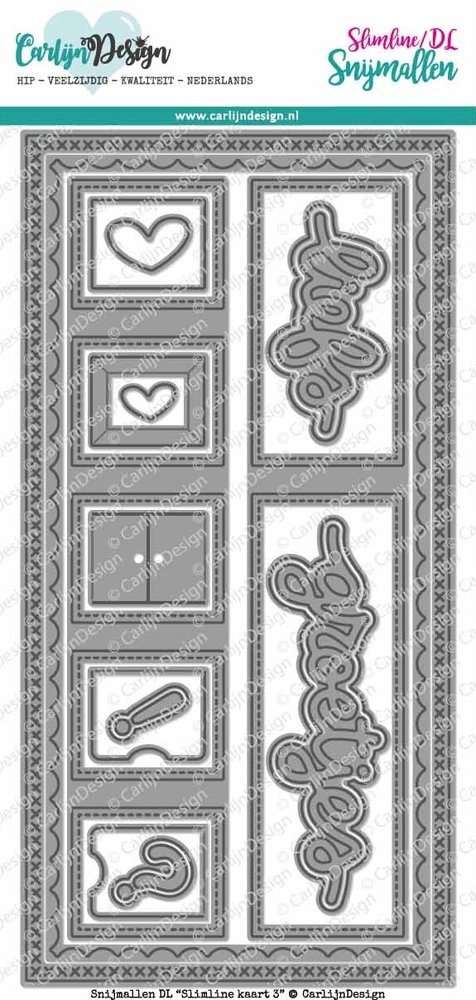 Carlijn Design Snijmal DL Slimline Kaart 3 (CDSN-0059) Carlijn Design Snijmal DL Slimline Kaart 3 (CDSN-0059)