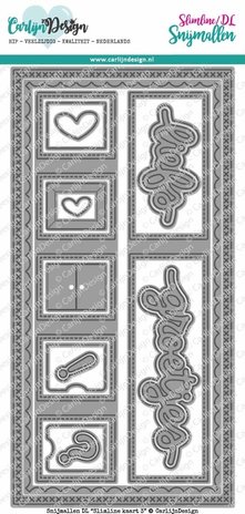 Carlijn Design Snijmal DL Slimline Kaart 3 (CDSN-0059) Carlijn Design Snijmal DL Slimline Kaart 3 (CDSN-0059)