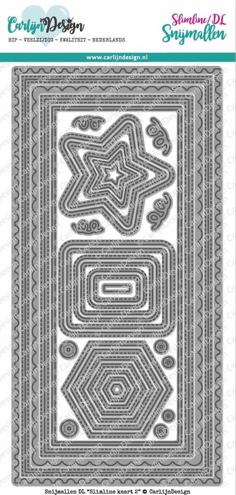 Carlijn Design Snijmal DL Slimline Kaart 2 (CDSN-0058) Carlijn Design Snijmal DL Slimline Kaart 2 (CDSN-0058)