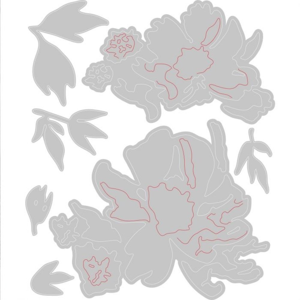 Sizzix Thinlits Die Set Brushstroke flowers #1 (665209) Sizzix Thinlits Die Set Brushstroke flowers #1 (665209)
