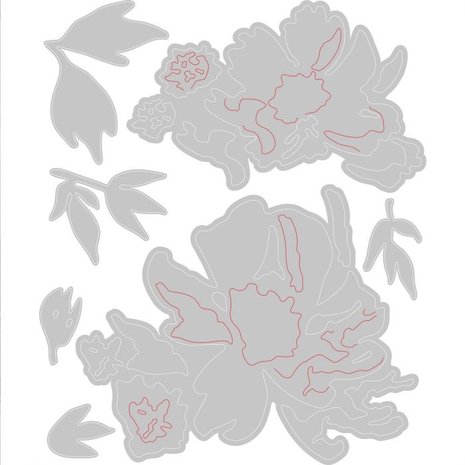 Sizzix Thinlits Die Set Brushstroke flowers #1 (665209) Sizzix Thinlits Die Set Brushstroke flowers #1 (665209)