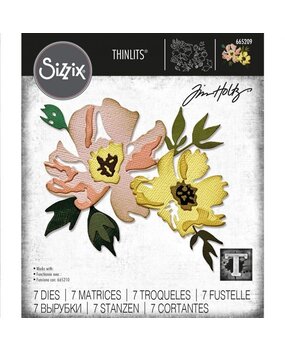 Sizzix Thinlits Die Set Brushstroke flowers #1 (665209) Sizzix Thinlits Die Set Brushstroke flowers #1 (665209)
