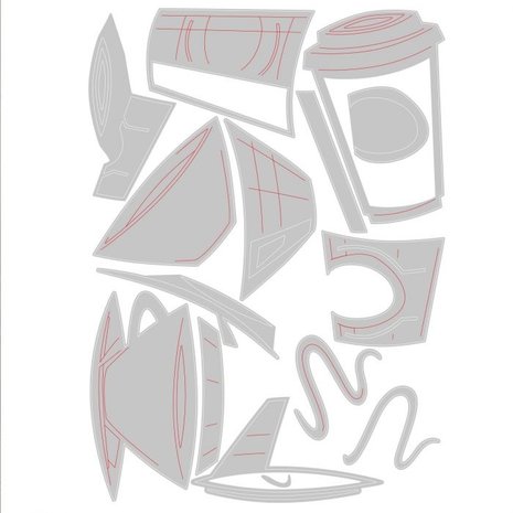 Sizzix Thinlits Die Set Cafe Colorize (665212) Sizzix Thinlits Die Set Cafe Colorize (665212)