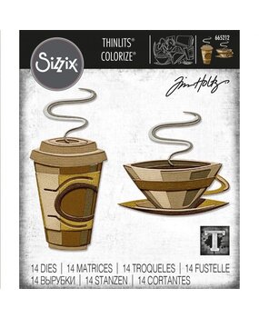Sizzix Thinlits Die Set Cafe Colorize (665212) Sizzix Thinlits Die Set Cafe Colorize (665212)