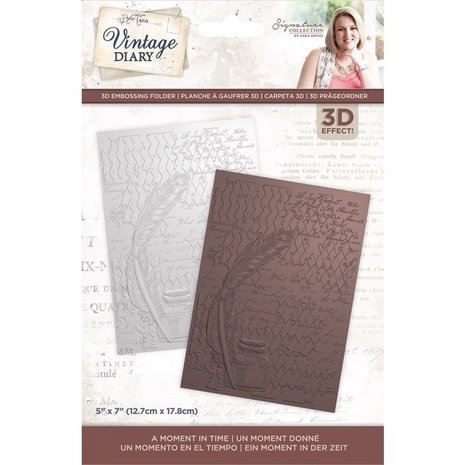 Crafter's Companion Vintage Diary A Moment In Time 5x7 Inch Embossing Folder (S-VD-EF5-3D-AMIT) Crafter's Companion Vintage Diary A Moment In Time 5x7 Inch Embossing Folder (S-VD-EF5-3D-AMIT)